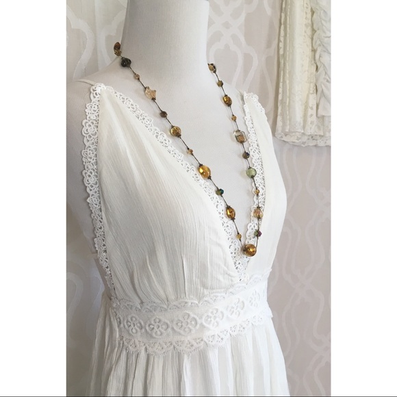 **TAKING DOWN** White Ivory Halter Mini Dress - Picture 8 of 8